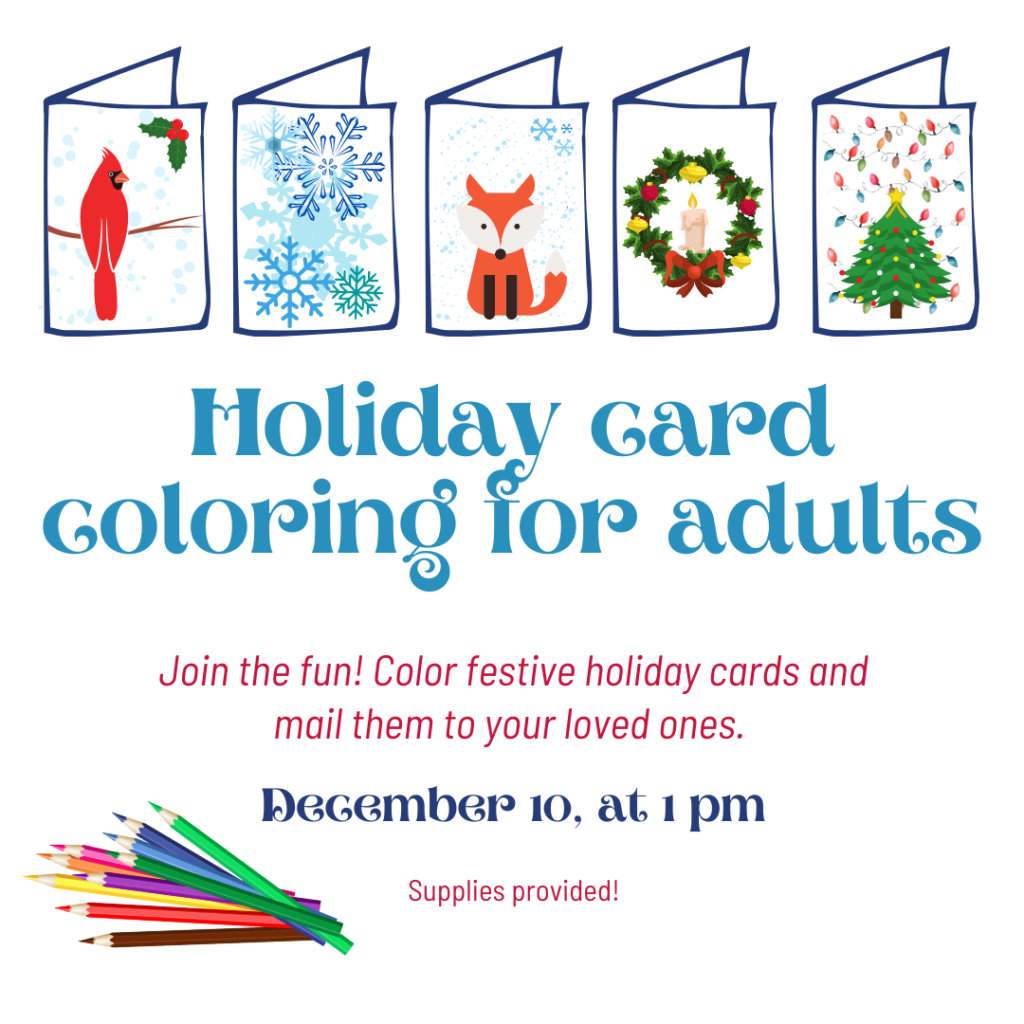 Holiday card coloring Holiday card coloring